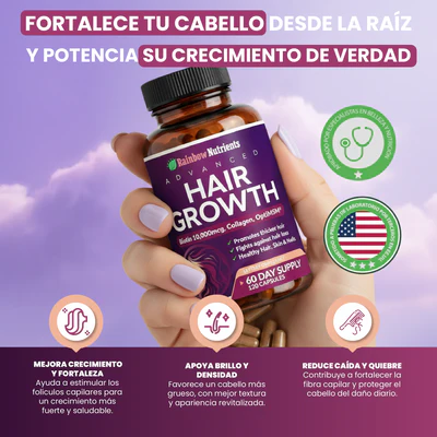 Hair Growth Cabello perfecto ✨ Hoy con 40% de descuento